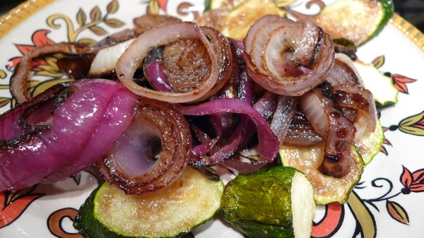 Indian Hamburger- Onions and Zucchini