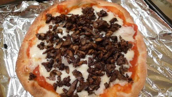 Lamb and Mushroom Pizza