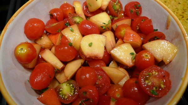 Nectarine and Tomato Salad
