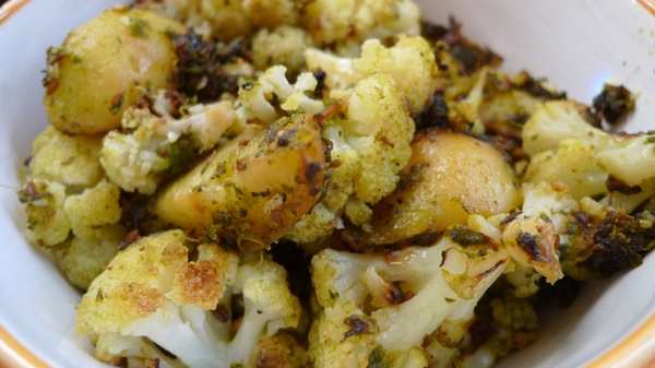 Cauliflower and Potatoes with Cilantro