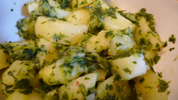 Green Chutney Potato Salad