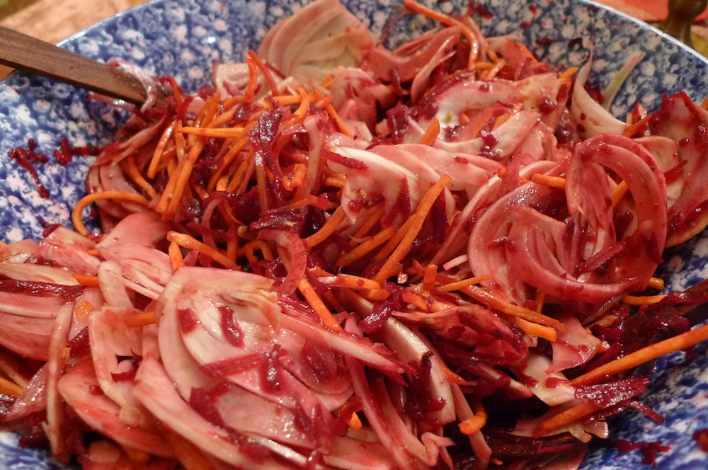 Fennel Carrot and Beet Salad