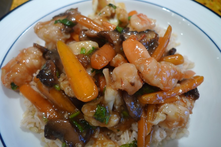 Shrimp Mushroom Carrot Stir Fry