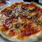 Spicy Salami and Mushroom Pizza